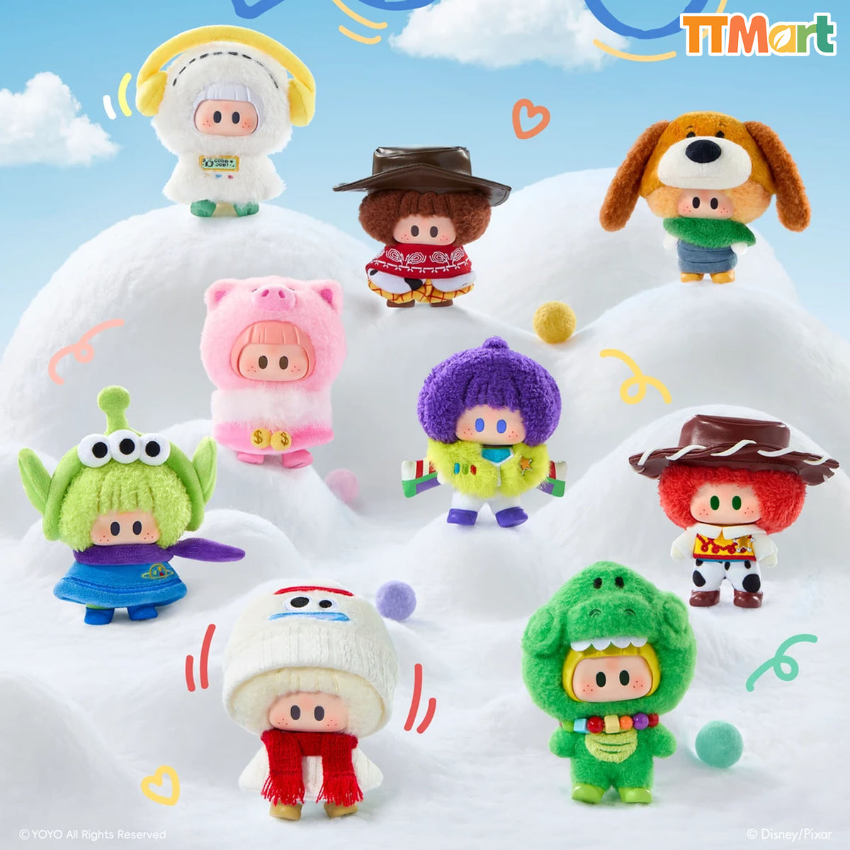 YOYO Toy Story 5 Cute Together Series Plush Blind Box