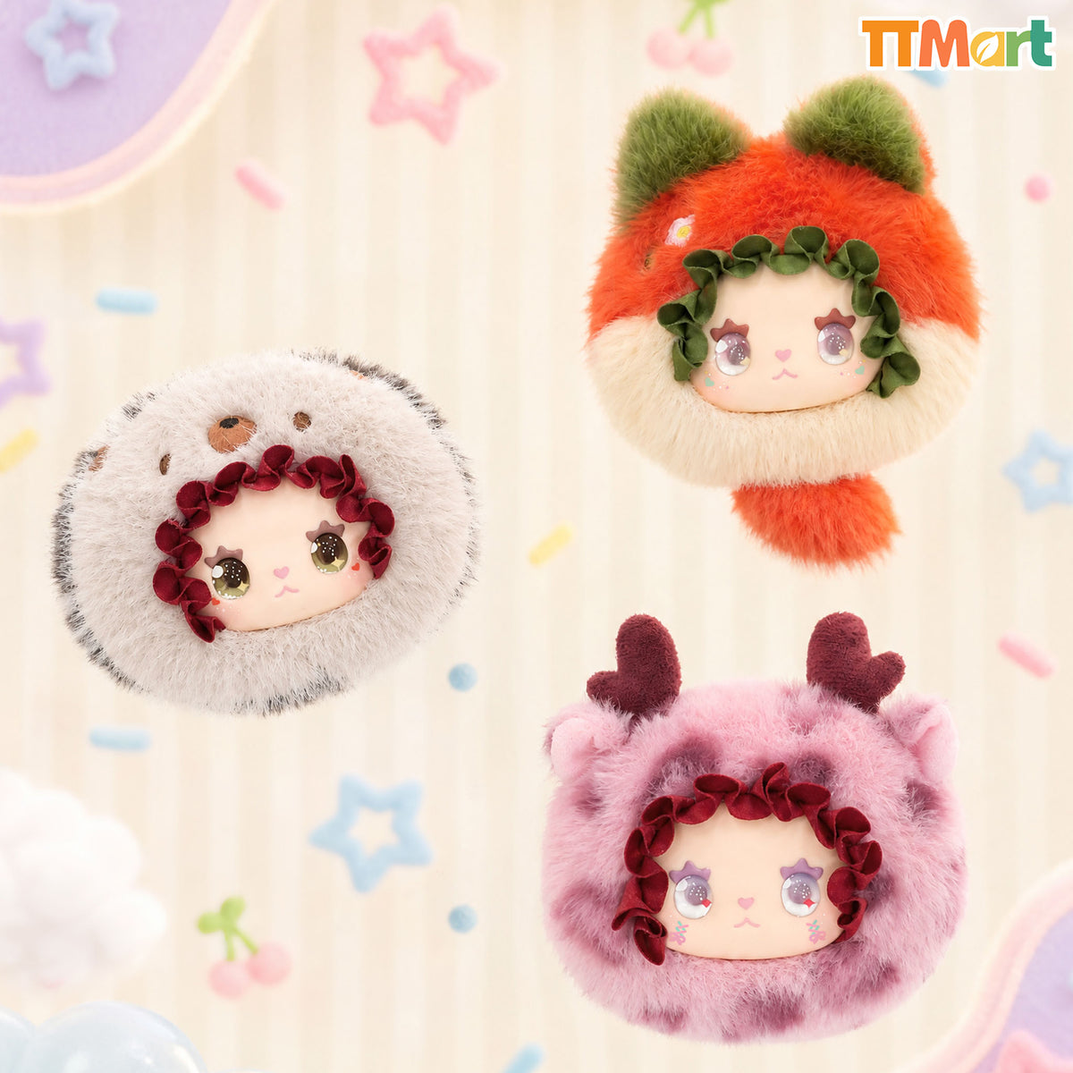 LUCKY EMMA Silly Little Cutie Pouch Series Plush Blind Box