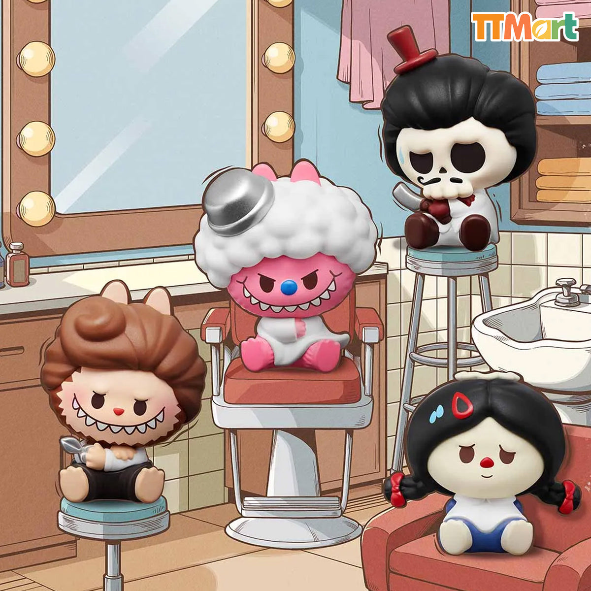 POP BEAN THE MONSTERS Hair Salon Series Blind Box