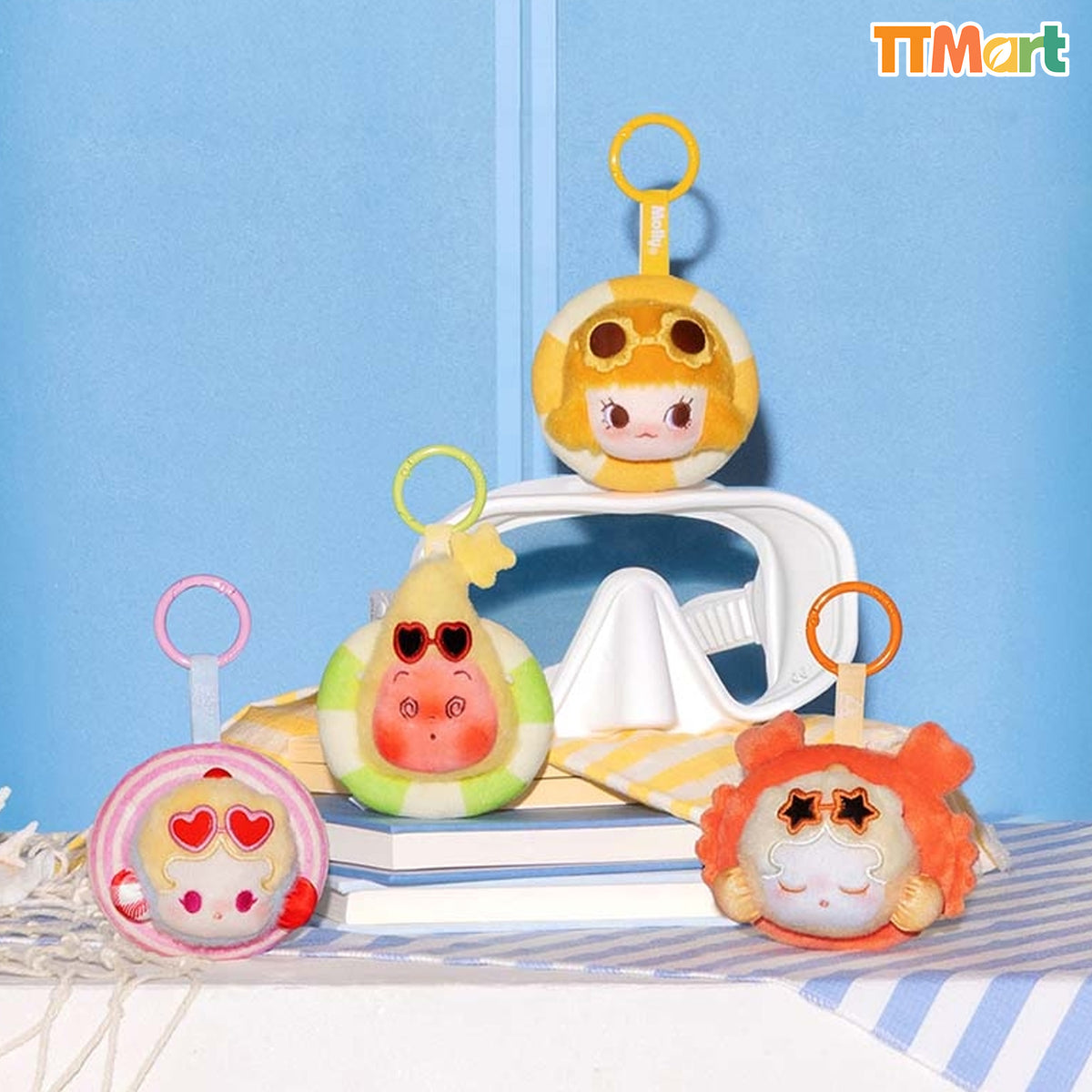 POP BEAN Island Vacation Series Mini Plush Pendant Blind Box