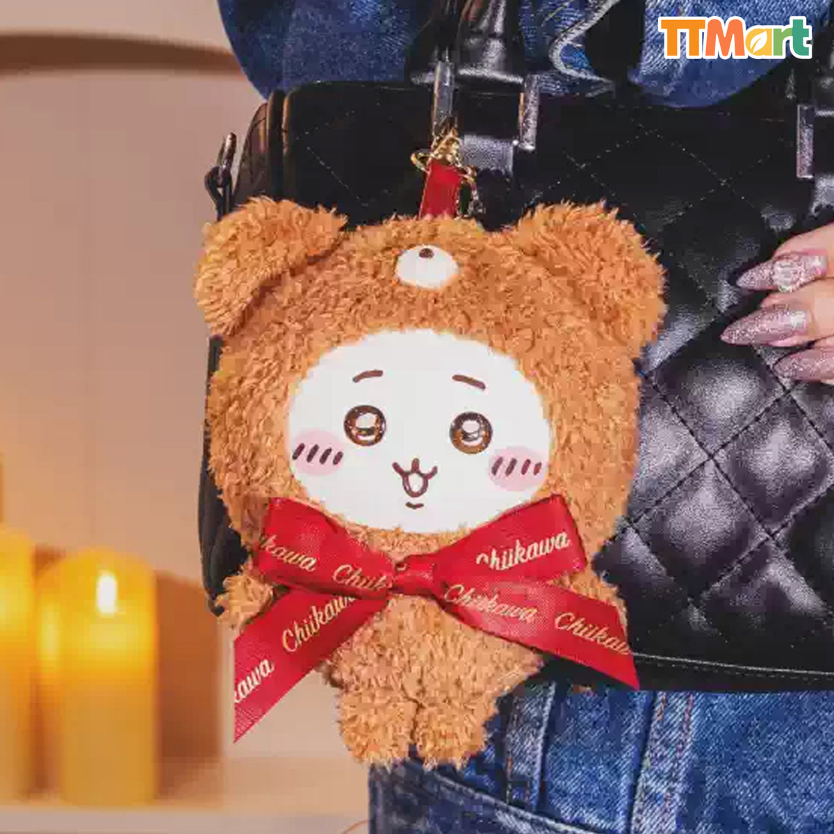 CHIIKAWA Kiramekko Teddy Bear Vinyl Plush Keychain Blind Box