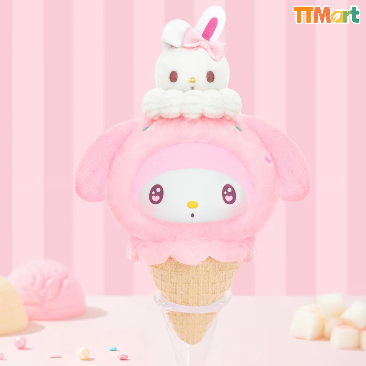 SANRIO Little Ice Cream Cone Series Plush Pendant Blind Box