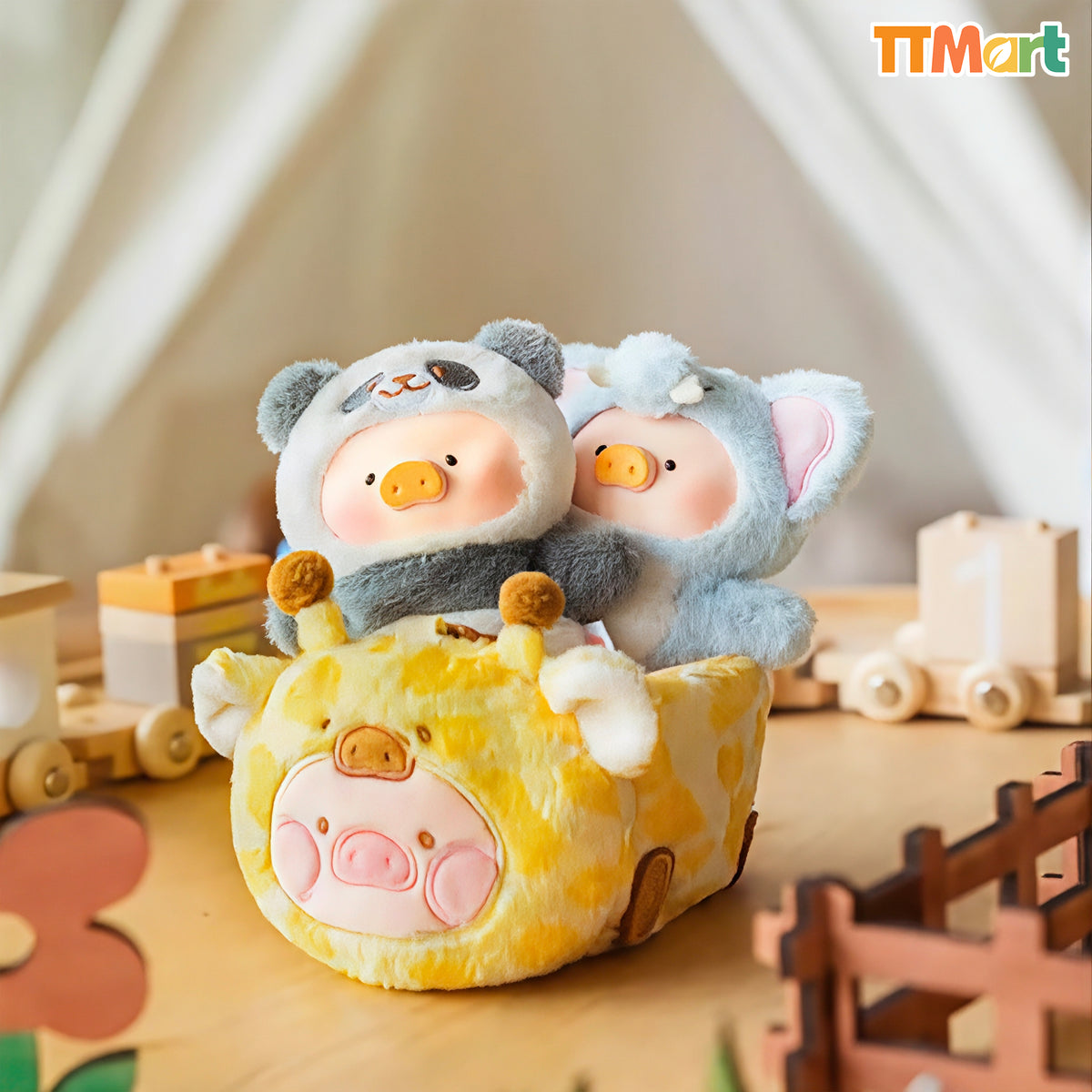 LULU THE PIGGY Animal Party Puppet Show Plush Series Blind Box