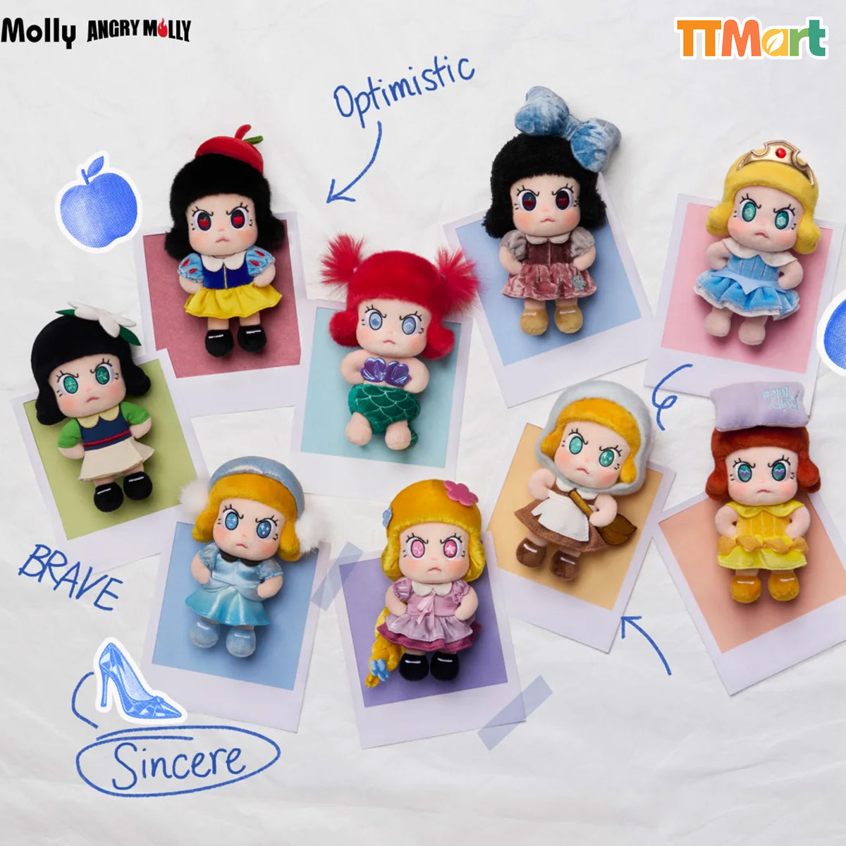 Angry Molly [PLAY] Disney Princess Series Plush Pendant  Blind Box