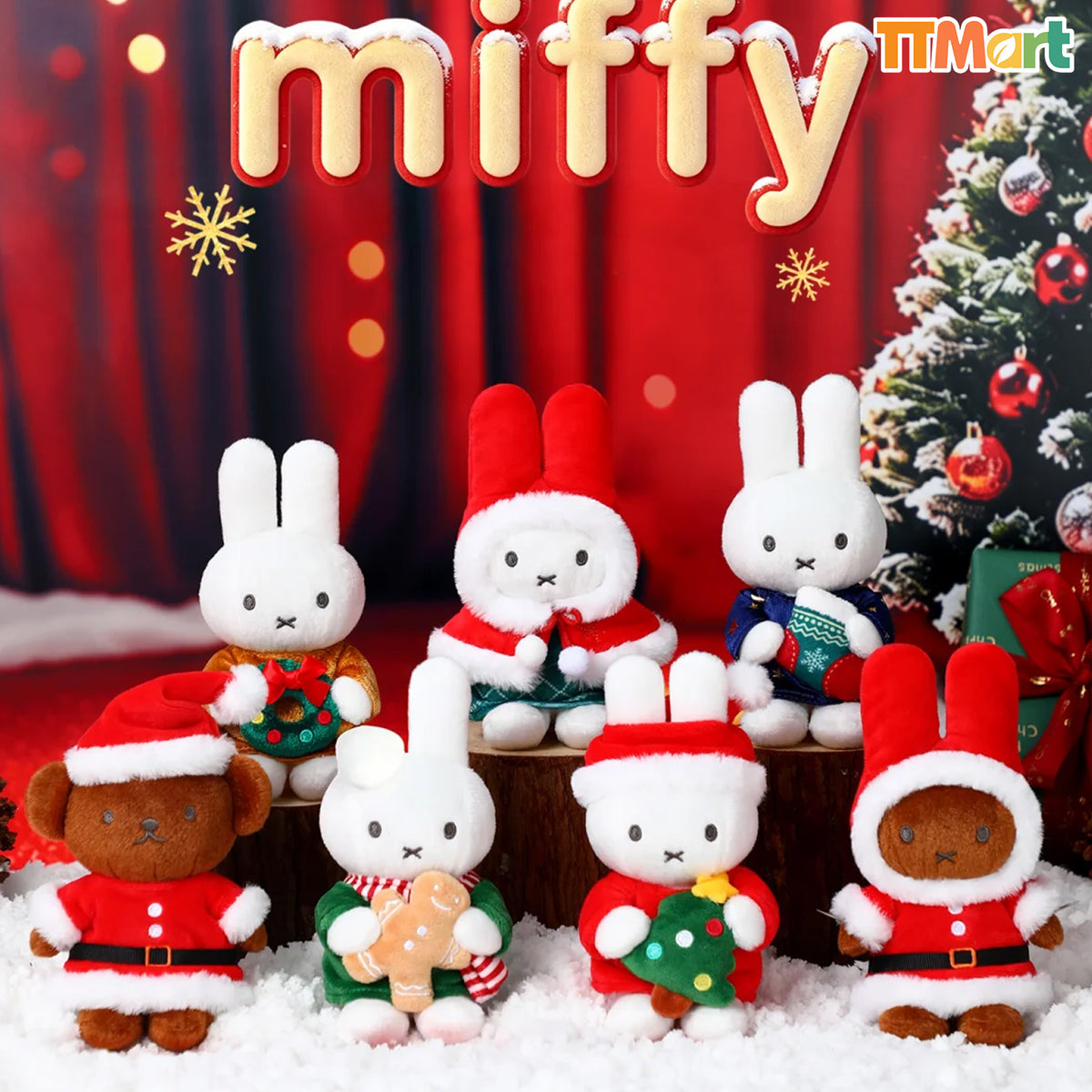 MIFFY Christmas Series Plush Keychian Blind Box