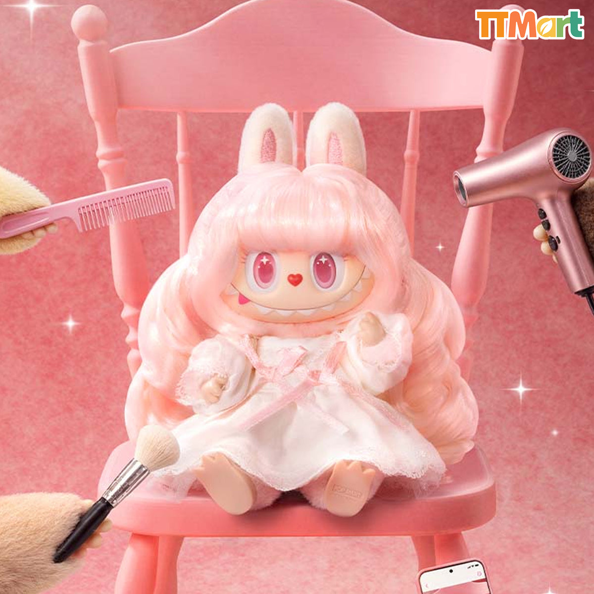 THE MONSTERS LABUBU Hair Salon Series - Vinyl Plush Pendant Blind Box