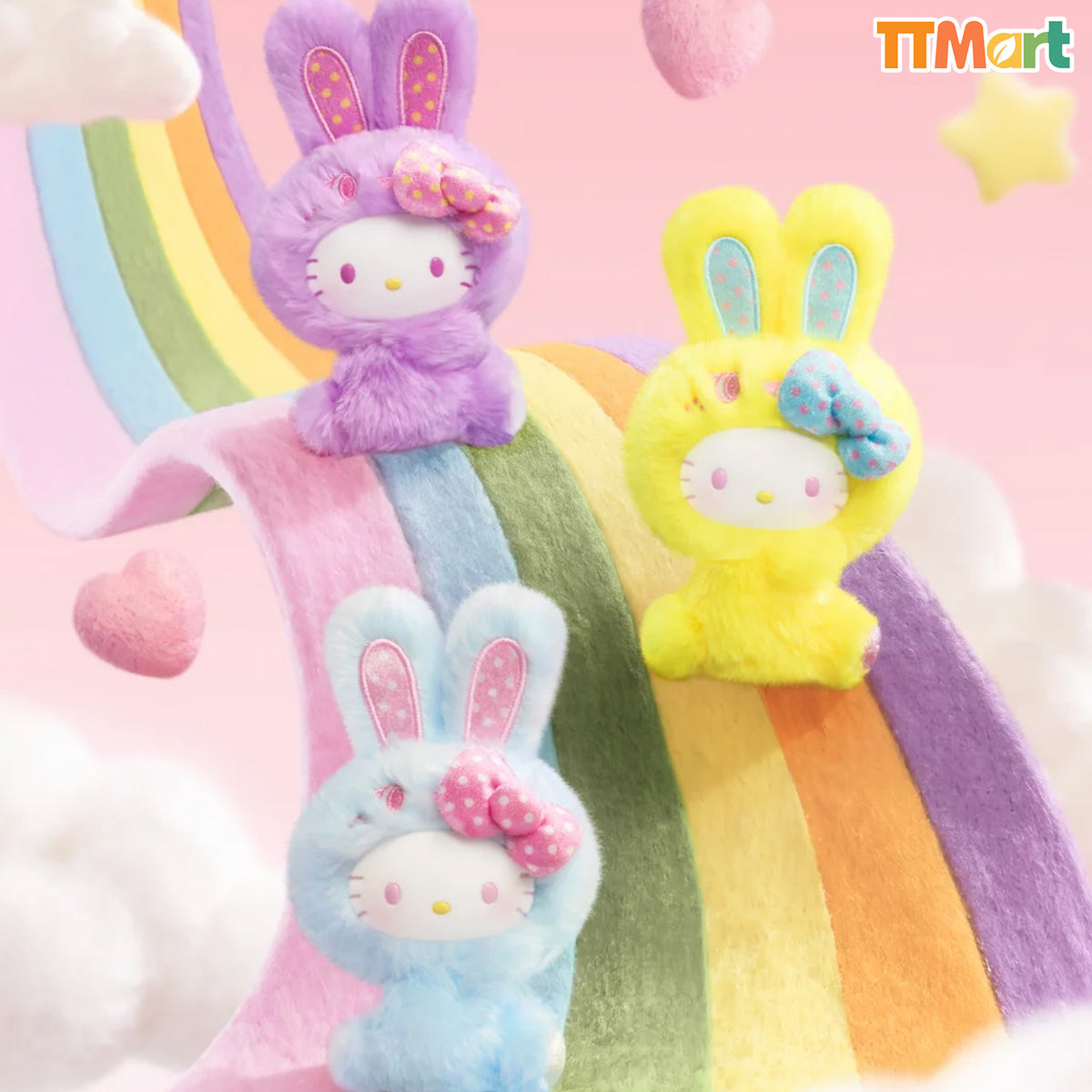 HK Rainbow Bunny Series Plush Pendant Blind Box