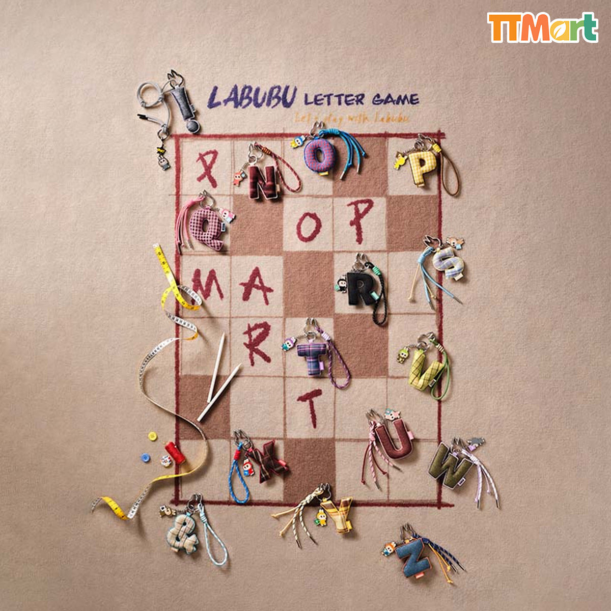 THE MONSTERS LABUBU Pin For Love Series - Letter Pendant Blind Box (N-Z)
