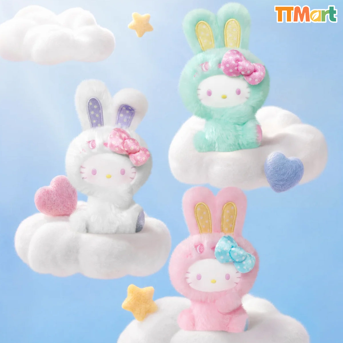 HK Rainbow Bunny Series Plush Pendant Blind Box