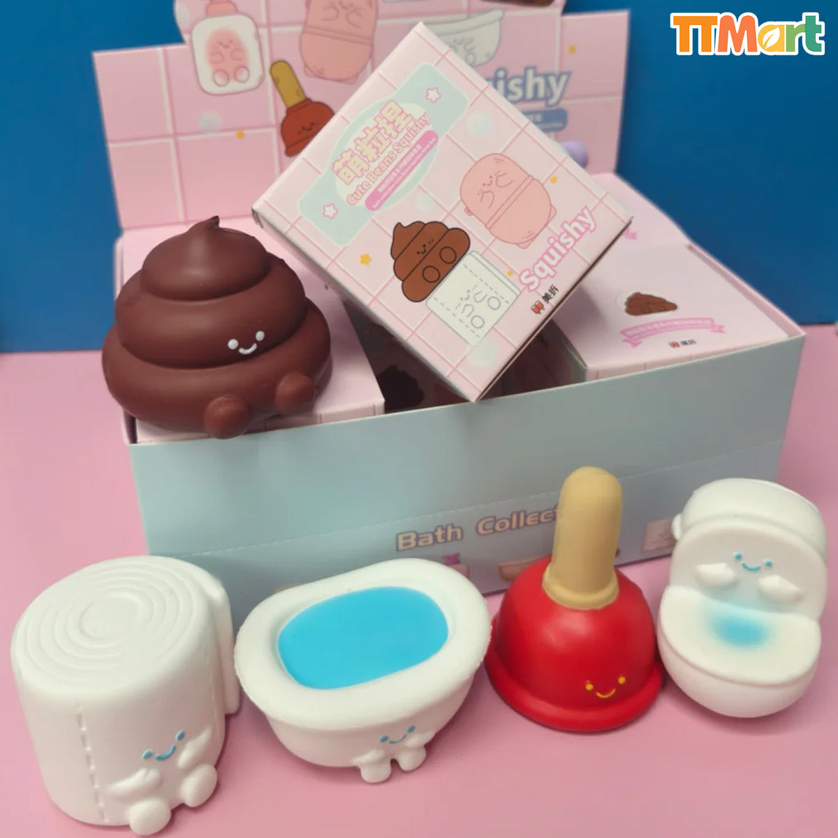 MEICHAI Bath Collection-Cute Beans Squishy Blind Box