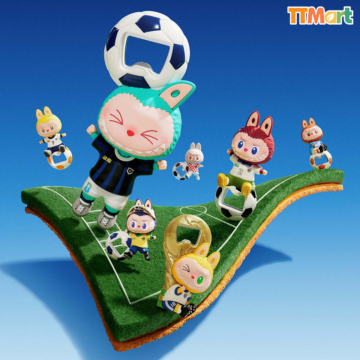 THE MONSTERS × FIFA SERIES - Bottle Opener Fridge Magnet Blind Box