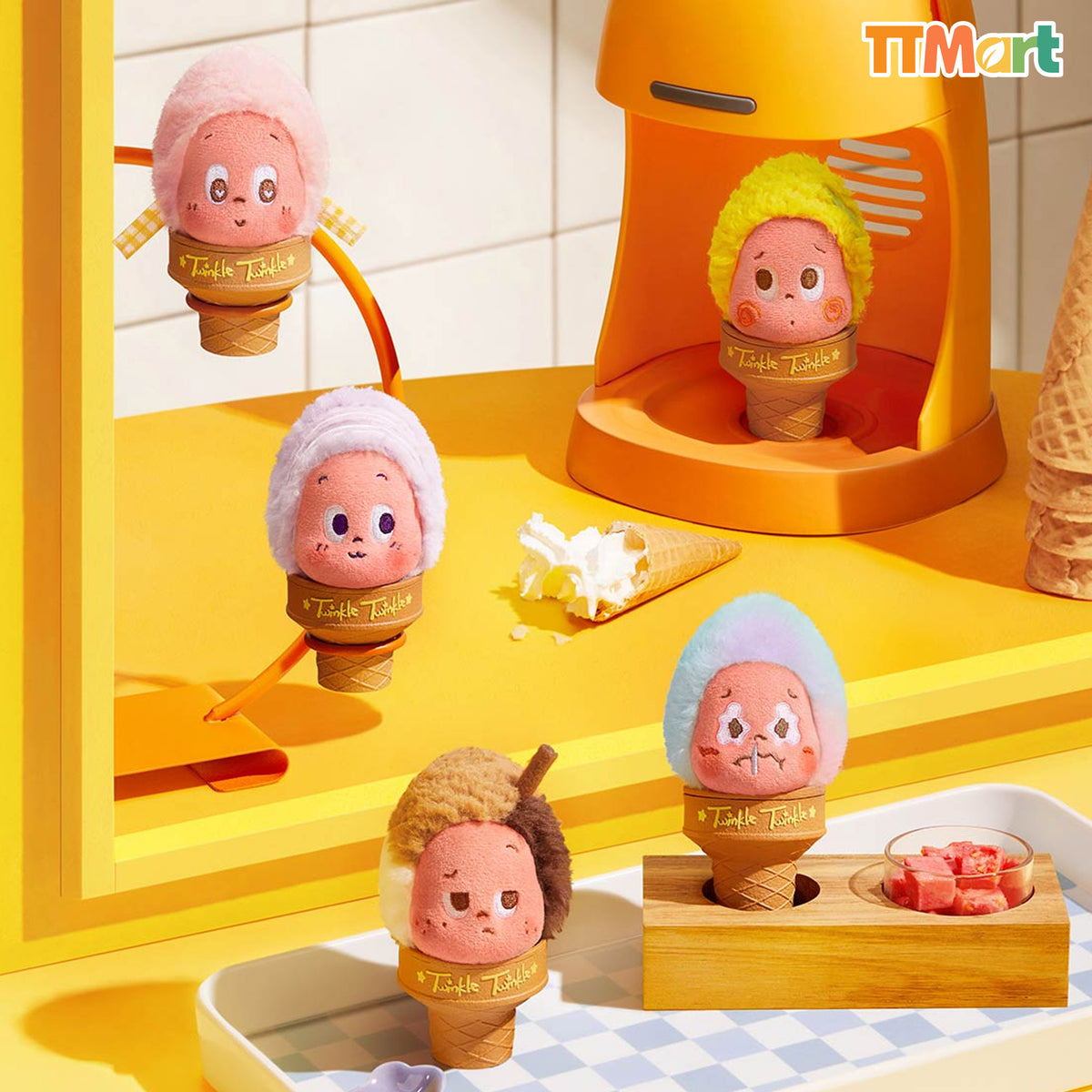 MOON GELATO Series-Ice Cream Plush Pendant Blind Box