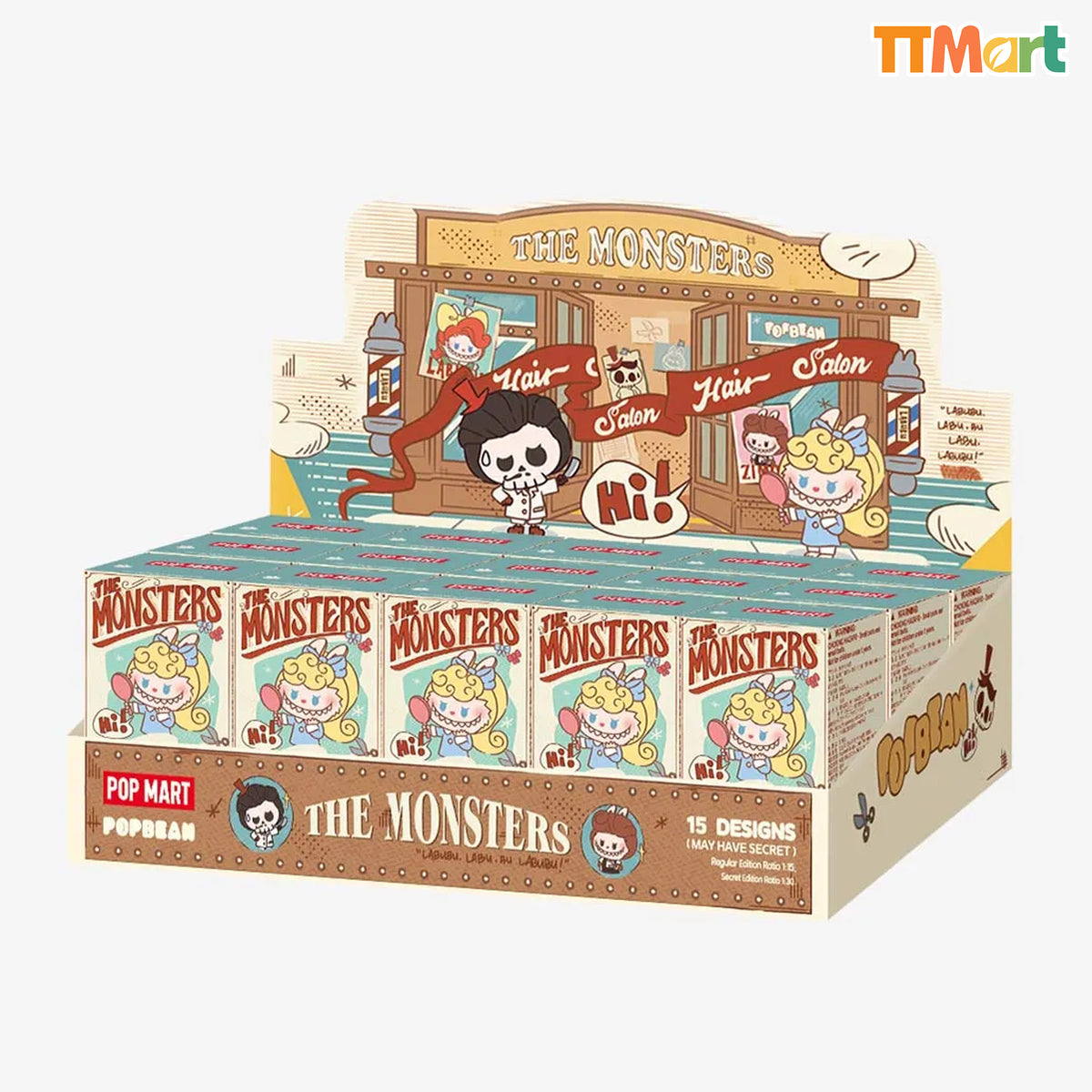 POP BEAN THE MONSTERS Hair Salon Series Blind Box