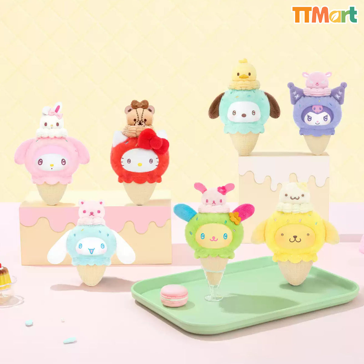 SANRIO Little Ice Cream Cone Series Plush Pendant Blind Box