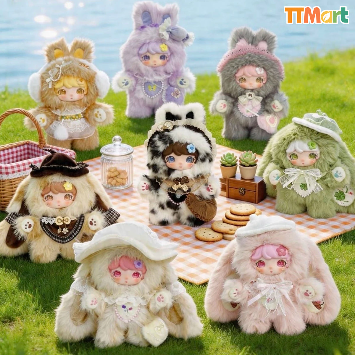 LUXI 600% Picnic Bunny Series Plush Blind Box